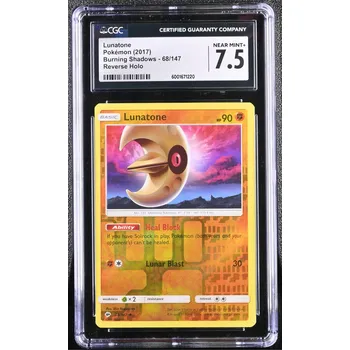 Společenská hra Pokémon BUS 068/147 Lunatone REVERSE HOLO - Burning Shadows - CGC 7.5