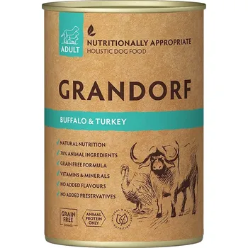 Krmivo pro psa Grandorf konzerva pro psy Adult Bizon a krocan 400g