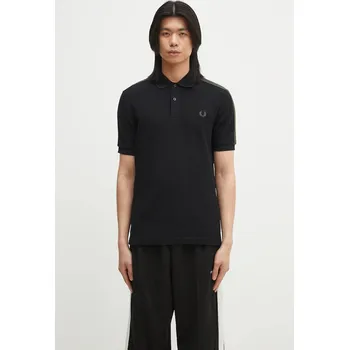 Pánské tričko Bavlněné polo tričko Fred Perry černá barva, M9890.102, XL, 99X