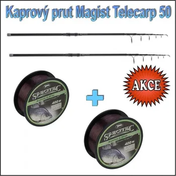 Rybářský prut Kaprový teleskop Anaconda Magist Telecarp s 50 mm očkem Model 3,60m / 3,00lb