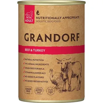 Krmivo pro psa Grandorf konzerva pro psy Adult Hovězí a krocan 400g