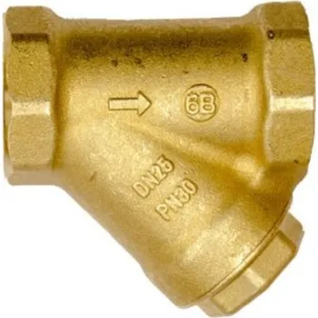 rozdělovač topení Giacomini R74A filtr 3/4", 2x vnitřní závit, 30 bar, mosaz