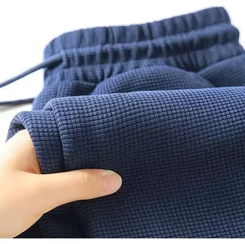 Pánské volné tepláky s vysokým pasem Barva: Tmavě Modrá, Velikost: 4XL