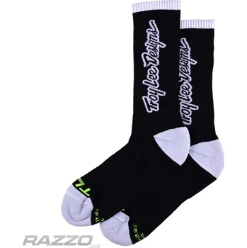 Pánské ponožky Cyklo ponožky TroyLeeDesigns Performance Sock Signature Black L-XL