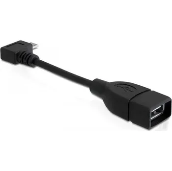 USB hub Delock Adapter USB microUSB samec pravoúhlý > USB 2.0 samice OTG 11cm (83104)