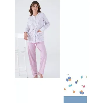 Pánské pyžamo Dámské pyžamo Karelpiu KC8032 Sv. růžová 4XL