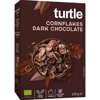 Turtle BIO Kukuřičné lupínky v hořké čokoládě bezlepkové