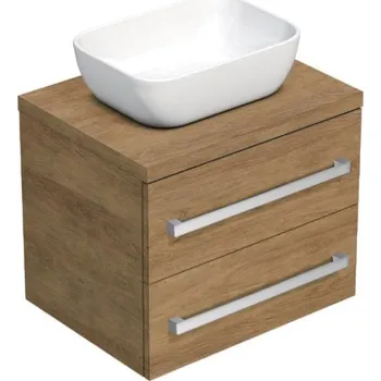 Ložnice Swiss aqua technologies Koupelnová skříňka s krycí deskou SAT Cube Way 60x47,5x46 cm dub Hickory CUBE461603DH45