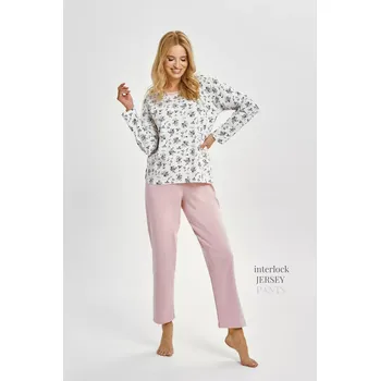 Pánské pyžamo 3451 DÁMSKÉ DLOUHÉ PYŽAMO MARTINA M-XL bílá L