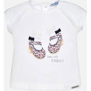 Capáčky Triko MAYORAL bílé BOTIČKY - 12 měsíců (80)