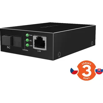 Síťový prvek Tenda TFC300A Gigabit Media Converter WDM, SM, Tx 1550nm, Rx 1310nm, 1x SC (UPC), 1x GLAN, 3 km 75012023
