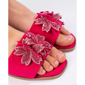 Dámské žabky Módní nazouváky dámské růžové bez podpatku 38