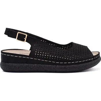 Dámské sandále Krásné černé sandály dámské bez podpatku 40