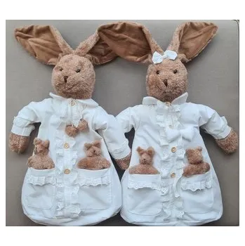 plyšák Pár plyšových zajíců vaky na pyžamo