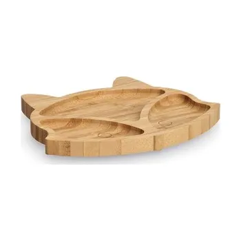 Talíř Zeller Bambusový talíř na občerstvení ve tvaru lišky FOX 23x19 cm