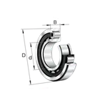 NJ 324-E-XL-TVP2-C3 FAG Válečkové ložisko