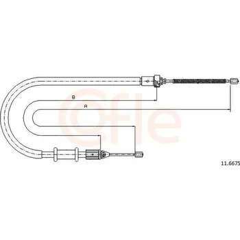 Lanko parkovací brzdy Tažné lanko, parkovací brzda COFLE CFE11.6675