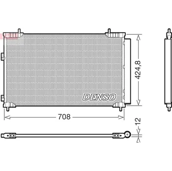 Výparník klimatizace Kondenzátor, klimatizace DENSO DCN51018
