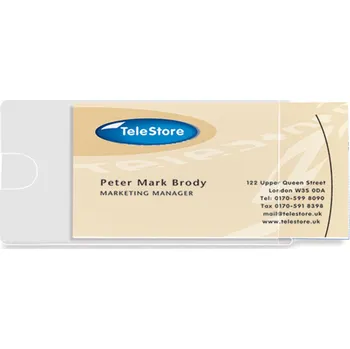 Set školních potřeb djois samolepicí kapsa na vizitky, 60 x 95 mm, otevřená kratší str., 10 ks