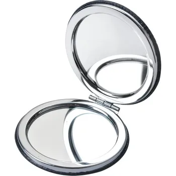 Kosmetické zrcátko Černé příruční zrcátko do kabelky se včelkou - Ø 6 cm