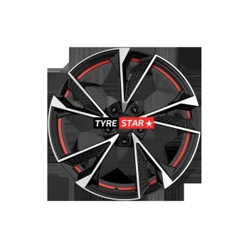 Alu kolo MAM RS6 7x16 5x1143 ET38 BLACK FRONT POLISH RED INSIDE