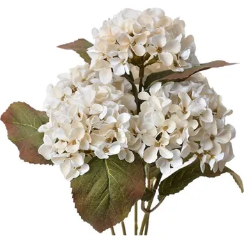 umělá květina Clayre & Eef Bílá umělá květina hortenzie Hydrangea - 18*16*44 cm Bílá