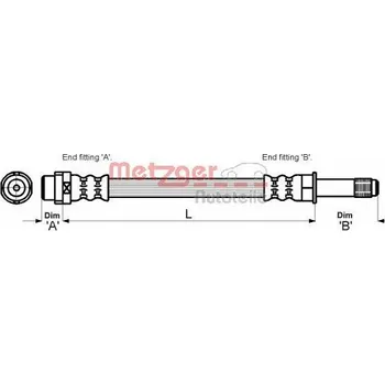 Brzdová hadice Brzdová hadice METZGER 4110331