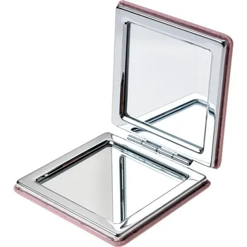 Kosmetické zrcátko Růžové příruční zrcátko do kabelky se včelkou - 6*6 cm