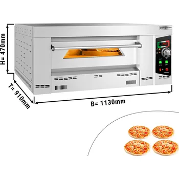 Pec na pizzu G.Gastro Plynová pec na pizzu - 4x 34 cm