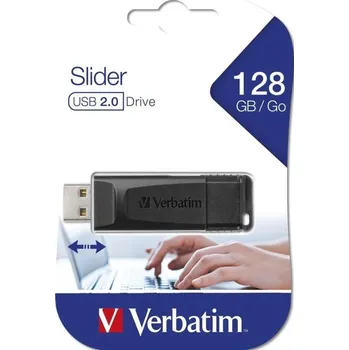 USB flash disk 128GB USB Flash 2.0 SLIDER Bk VERBATIM