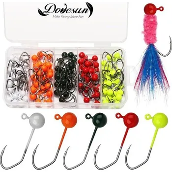 Dětská zbraň Dovesun 100 ks muškařských háčků, jigových hlaviček pro muškaření, vázání mušek ve tvaru V 1,75 g