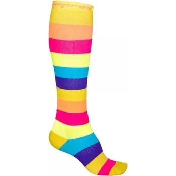 Dámské ponožky X-STRIPY proužkované kompresní podkolenky COMPRESSOX (COMPRESSOX proužkované kompresní podkolenky X-STRIPY)