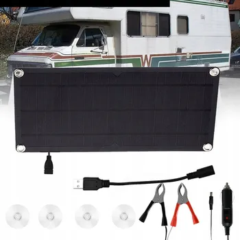 12V AUTOMOBILOVÁ SOLÁRNÍ PANEL USB SOLÁRNÍ 30 x 14.5 cm