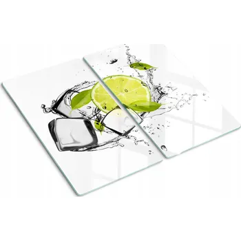 Obraz Skleněné kuchyňské desky na krájení a servírování s grafikou - Limetková zmrzlina, 2 ks, 30x52 cm