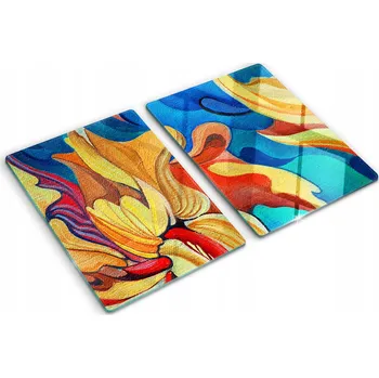 Obraz Dekorativní Desky Tvrzené Sklo na Krájení Abstraktní květ 2x40x52 cm