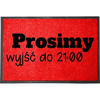 VCHODOVÁ ROHOŽKA ČERVENÁ 40X60 DEKORACE DO DOMU STYLOVÁ VTIPNÁ S POTISKEM HIT