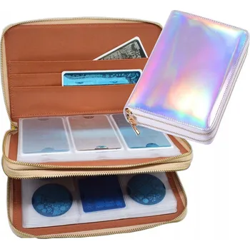 Organizér na 216 razítek na nehty Pouzdro na šablony, Stříbrný Velký