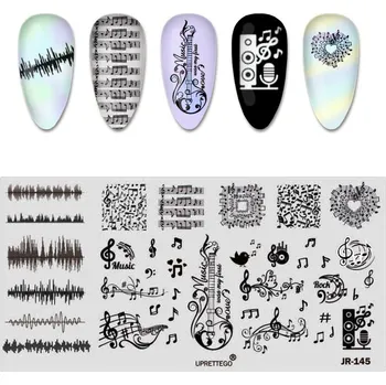 Přípravek na nehty Šablona / Destička na nehty pro zdobení nehtů - Vzor JR-145