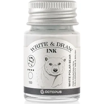 Octopus voděodolný inkoust na malování i psaní, bílý medvěd Objem: 10 ml