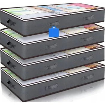 Úložný box 4X ÚLOŽNÝ BOX NA OBLEČENÍ ORGANIZÉR DO SKŘÍNĚ KONTEJNERY 90L