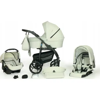 Kočárek Dětský kočárek Verdi Max Plus 3v1, černý kovový rám