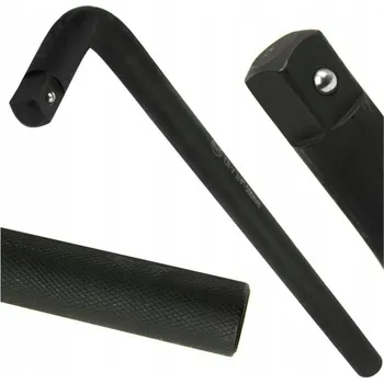 Klíč Klíč na kola trubkový, ohnutý (fajkový) 3/4 palce, 500 mm, typ L, ČERNÝ, KOVANÝ, ZESÍLENÝ BJC