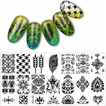 Přípravek na nehty Šablona / Destička na nehty pro zdobení nehtů JQ-L20