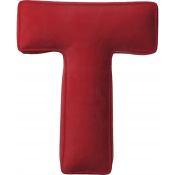 Polštář Polštář velurový písmeno T, 40 cm VELKÝ červený