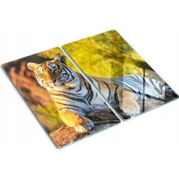 Obraz Skleněné kuchyňské desky na krájení s grafikou Portrét tygra 2x30x52 cm
