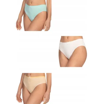 Dámské spodní prádlo LAMA bikiny KALHOTKY 127-16 BAVLNA 3-pack # XL 42