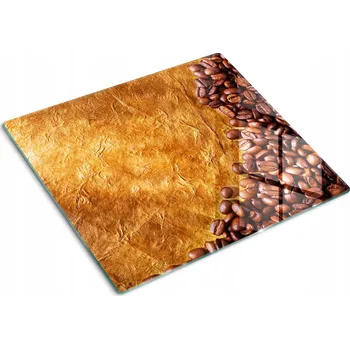 Obraz Odolná a stylová kuchyňská skleněná deska s motivem kávových zrn 60x52 cm