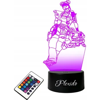 Lampička LAMPA na SKLO Apex Lifeline 3D LED RGB+ DÁLKOVÝ OVLADAČ 16 BAREV