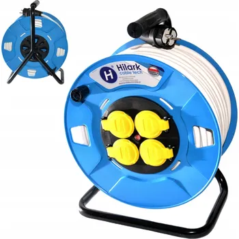 Napájecí kabel Prodlužovací Kabel bubnový Hilark 918301891a/35/M 35 m 4 zásuvky