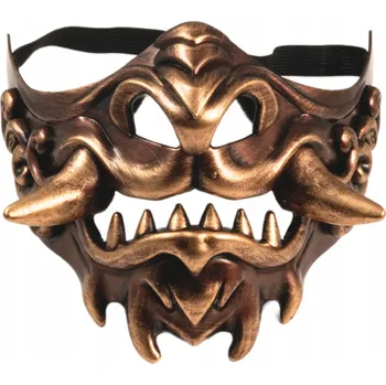 Karnevalová maska Karnevalová maska "Démonický Samuraj" měděno-zlatá
